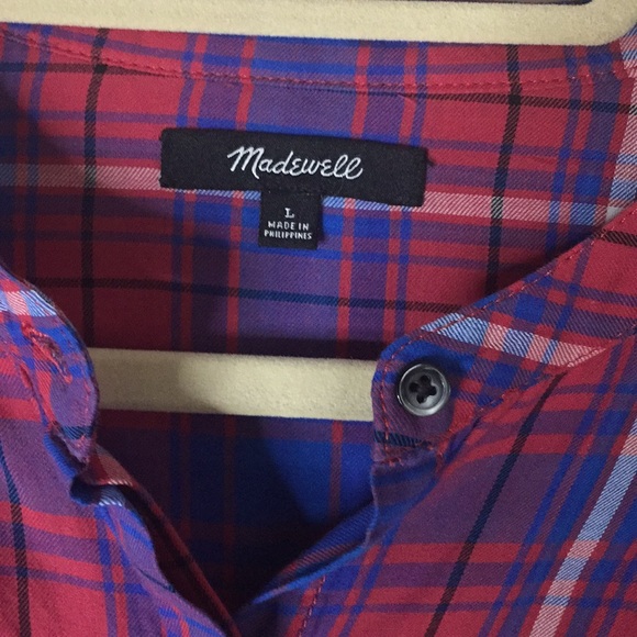 Madewell plaid ruffled top - Picture 6 of 7